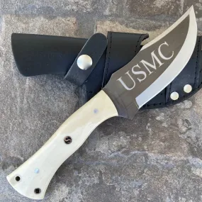 10” Rough Rider Series - USMC - Bone - D2 Steel - Horizontal & Vertical Carry - CUS50