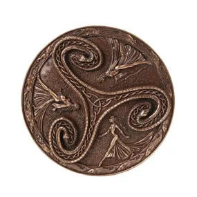 10.75" Triple Goddess Triskelle Plaque in Bronze