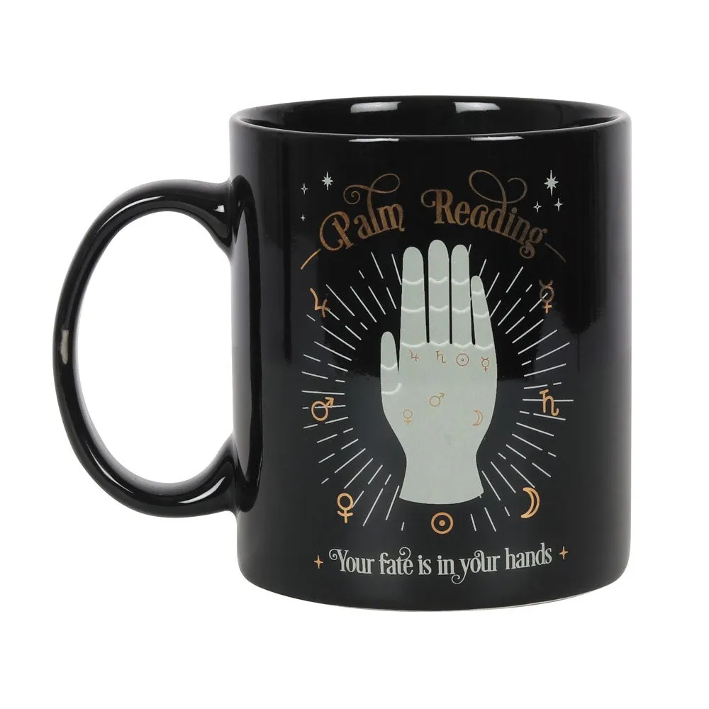 11 oz Ceramic Tarot Card Mug - Palm Reading