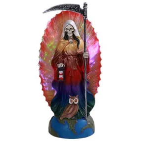 11.5" Santa Muerte Skeleton Statue - Standing (LED Light Up)