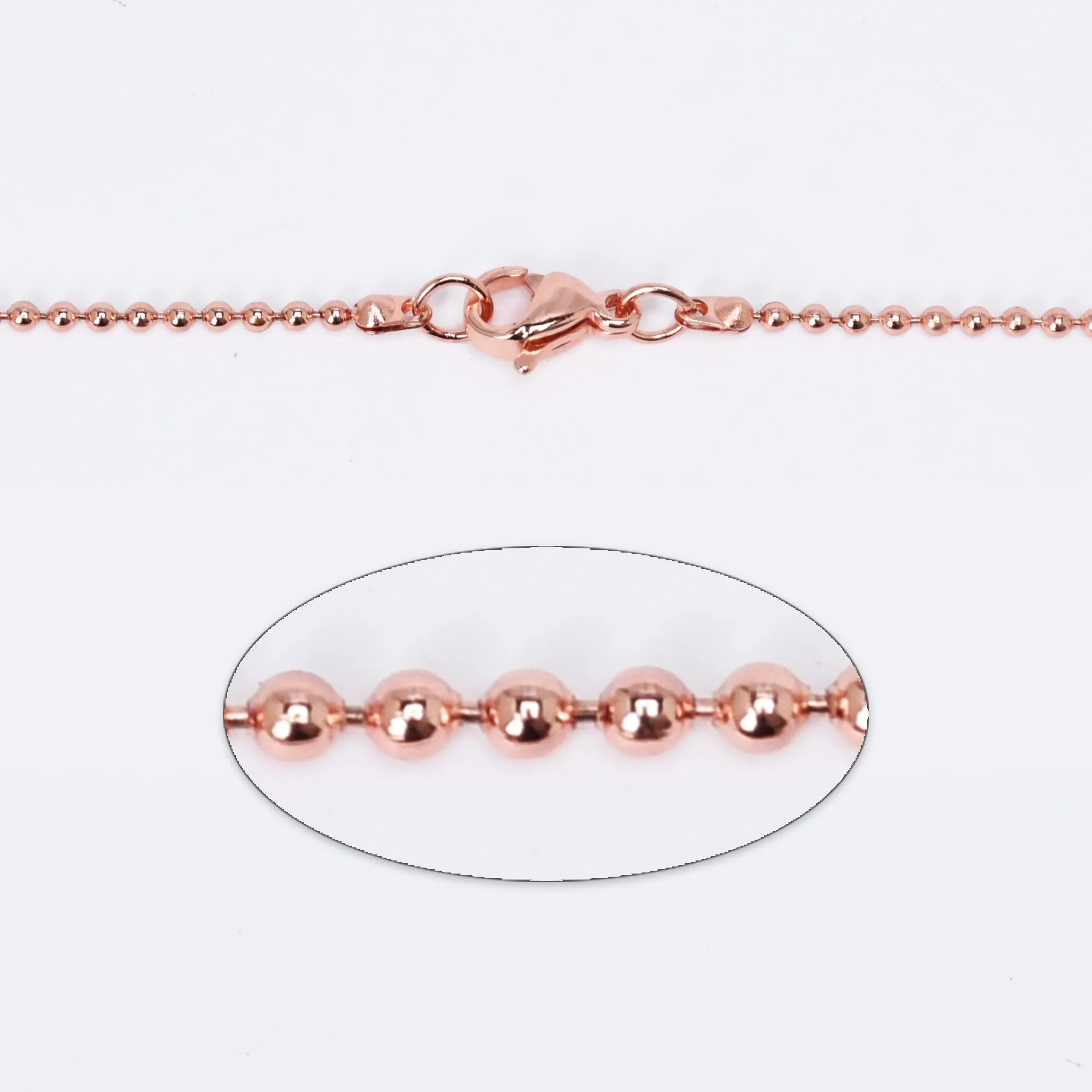 18 Stainless Steel Ball Chain Necklace 1.5mm bead chain Necklaces with Lobster Clasp Jewelry Making Findings 5pcs 102941