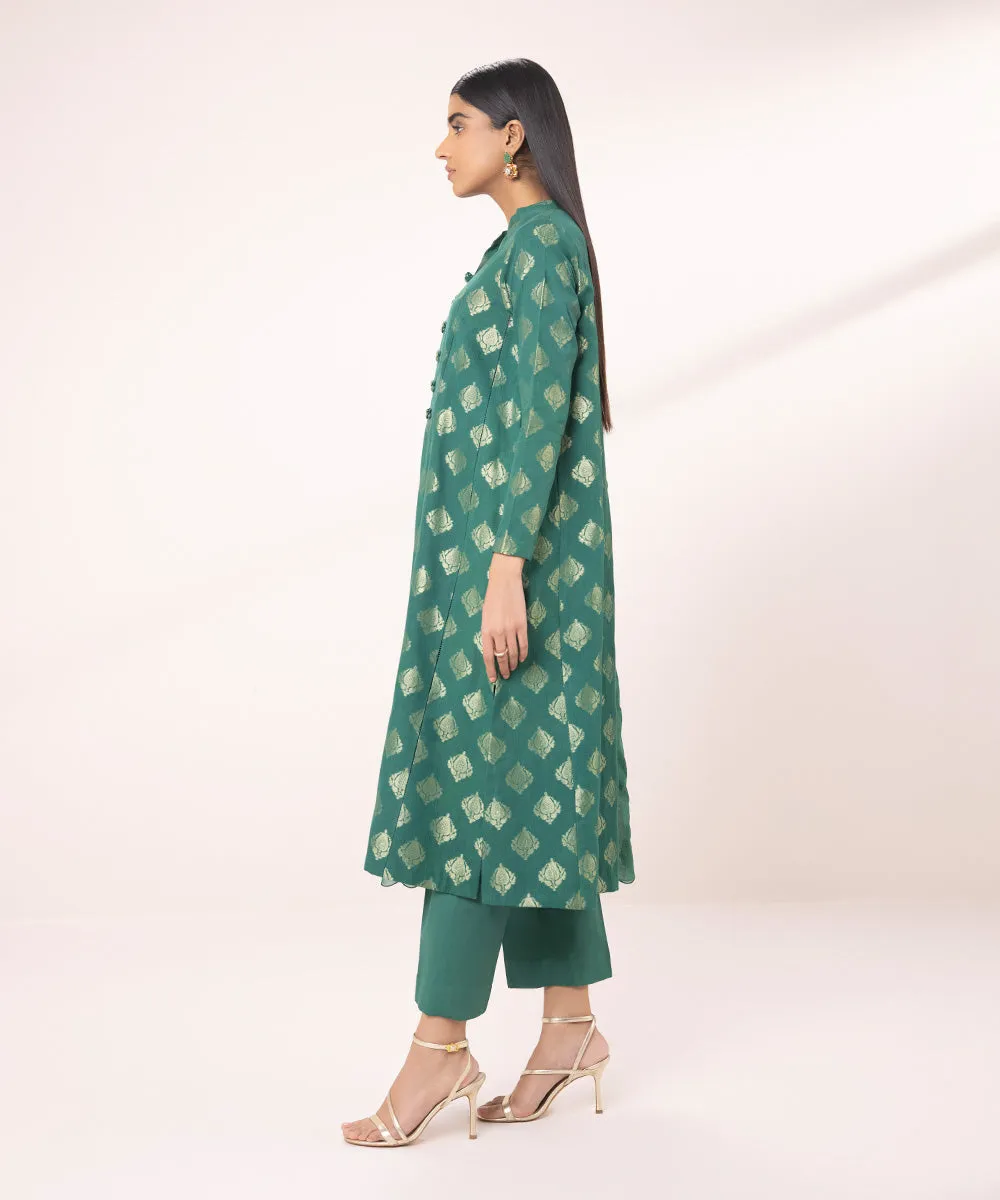 3 Piece - Embroidered Jacquard Suit