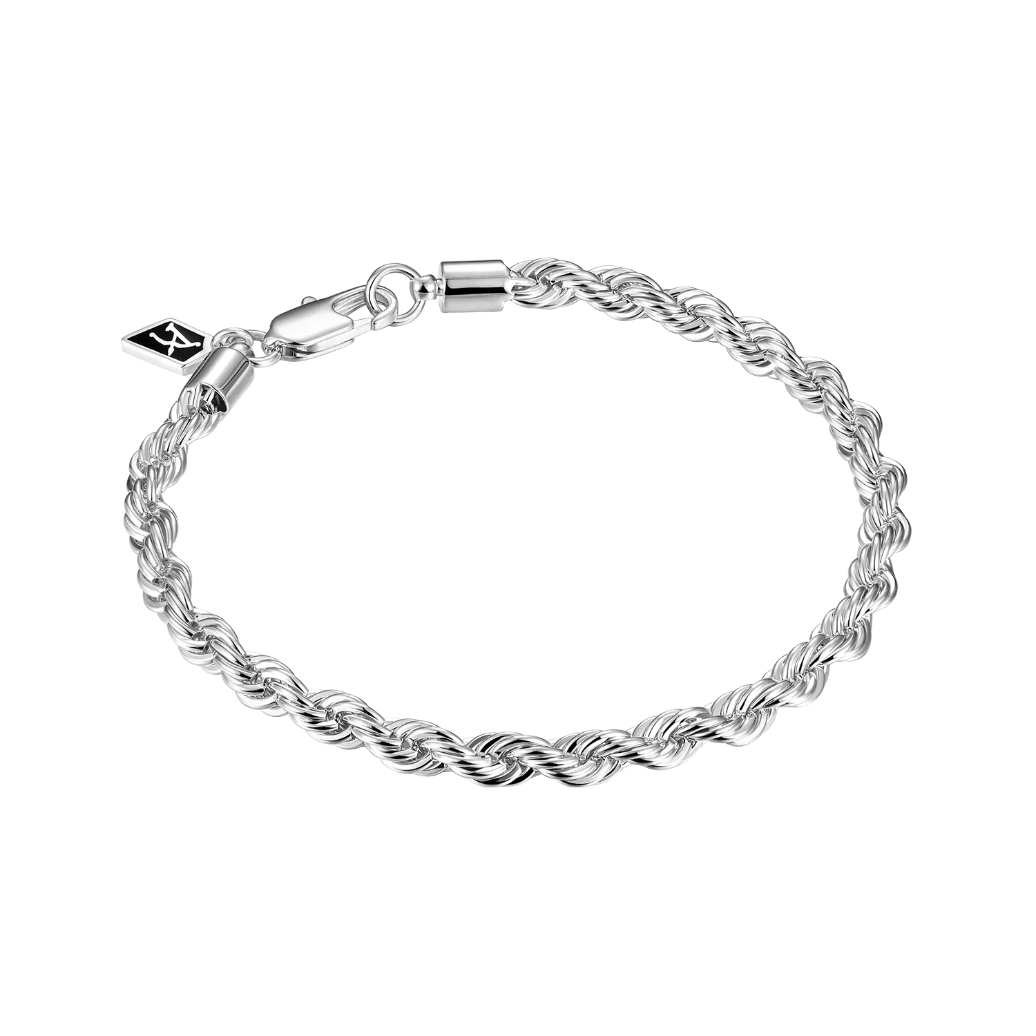 4.5mm Rope Bracelet - White Gold