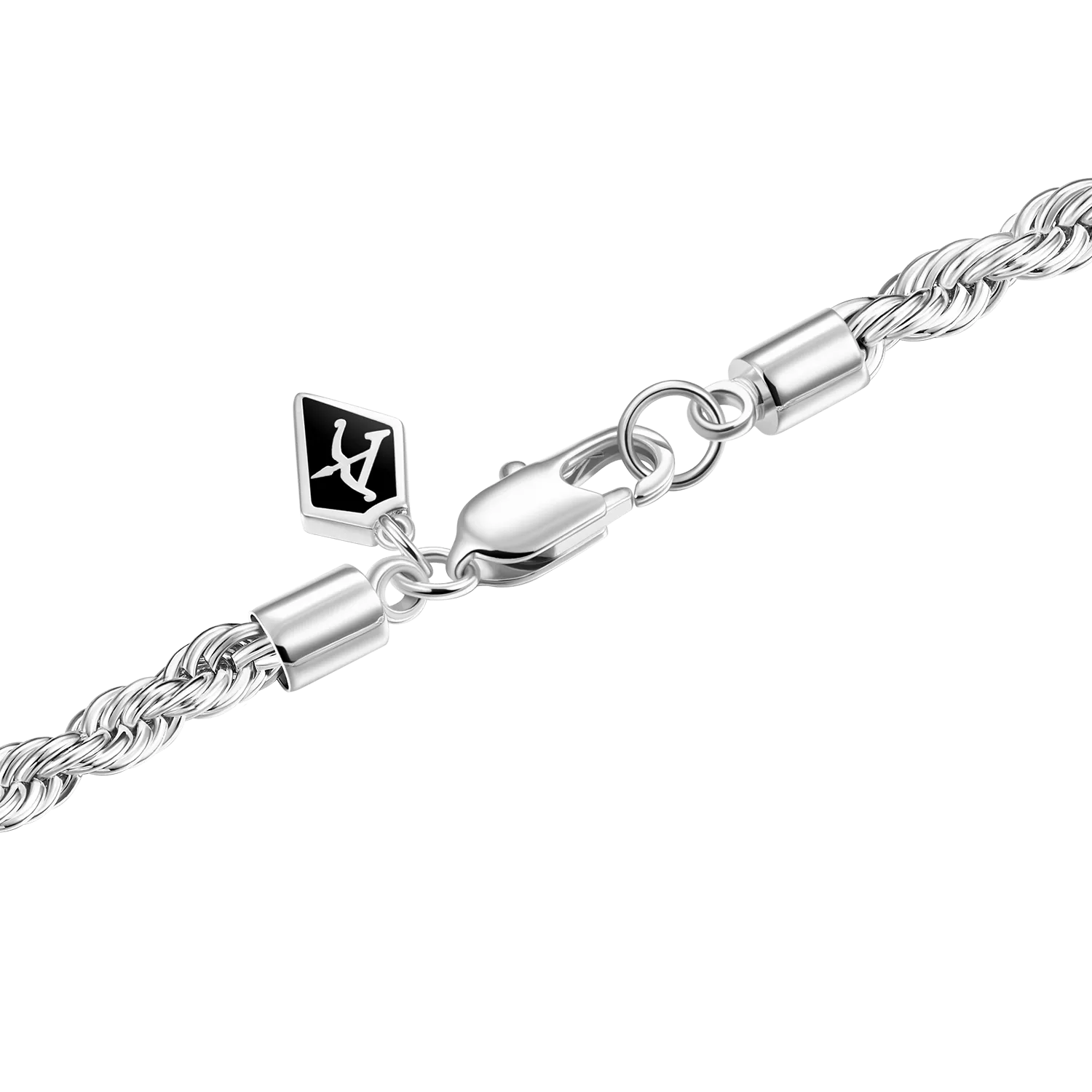 4.5mm Rope Bracelet - White Gold