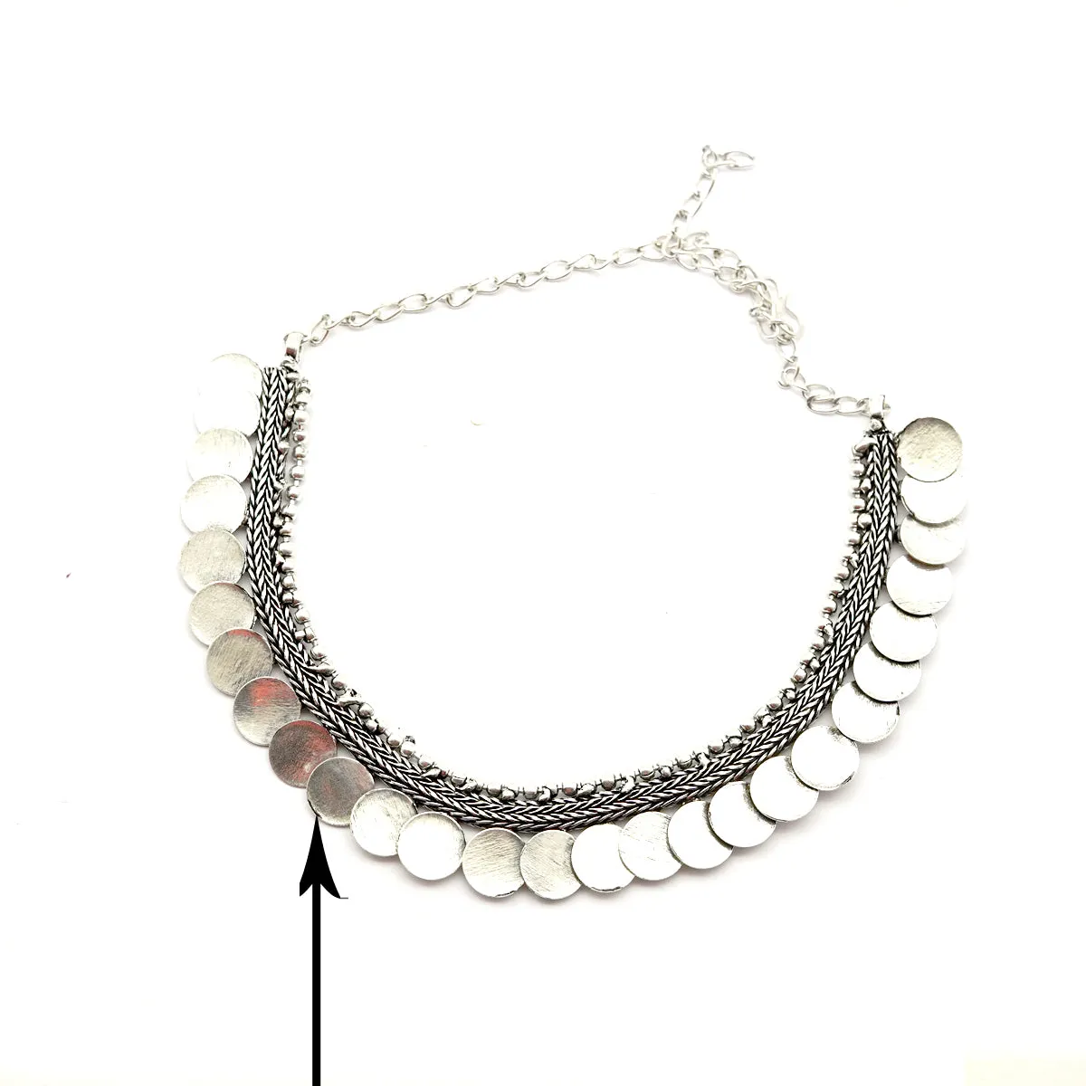 Aashi Silver Oxidized Necklace