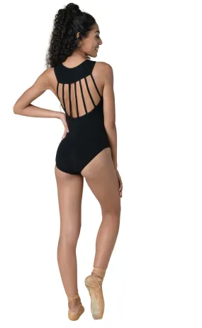 Adult Amelia Classic Black Seven Strap Leotard