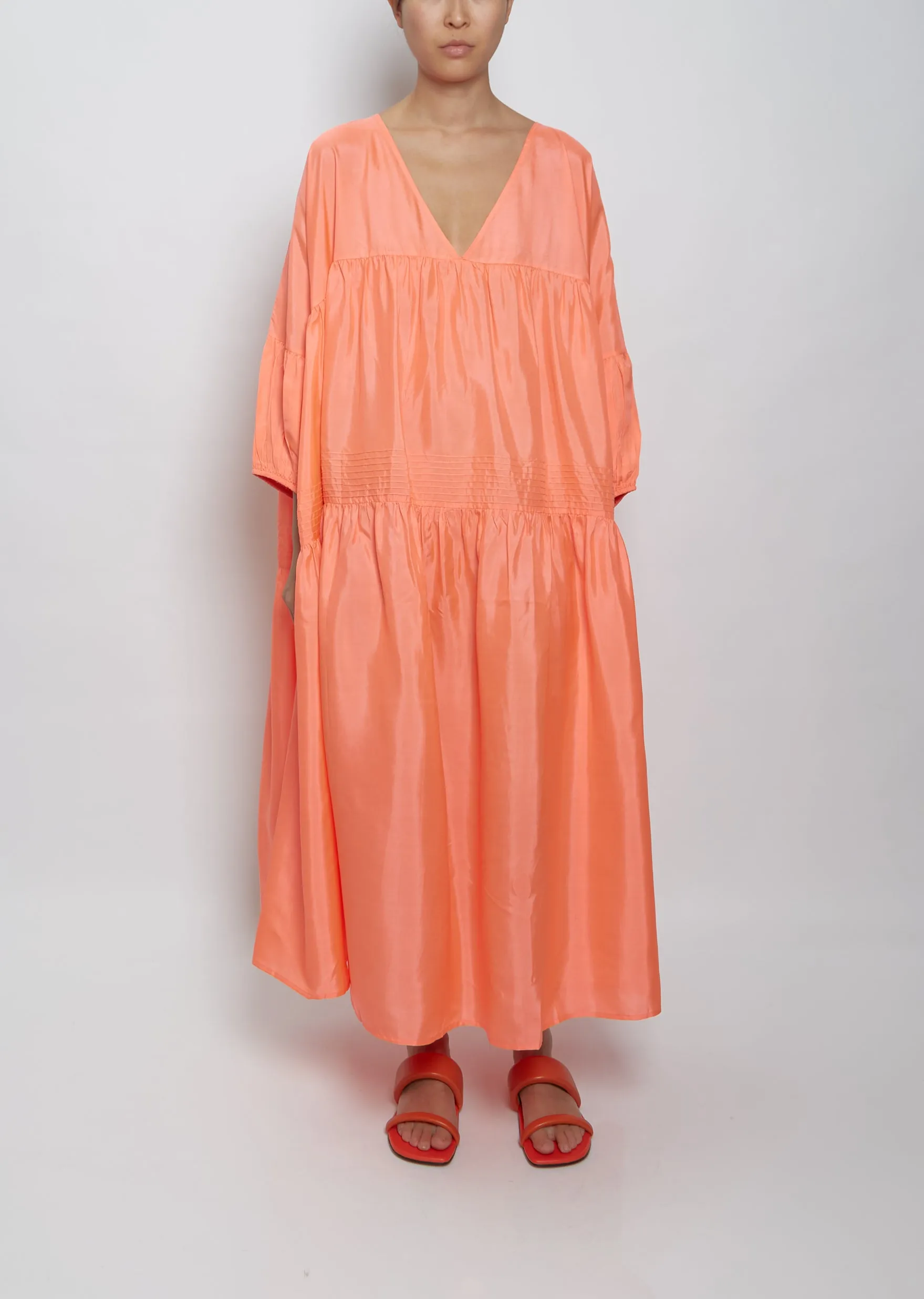 Airi Mxi Dress — Fluoro Coral