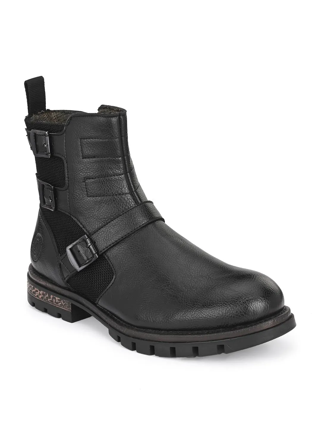 Alberto Torresi Ankel Higth And Zipper Boot With Metal Accent For Men