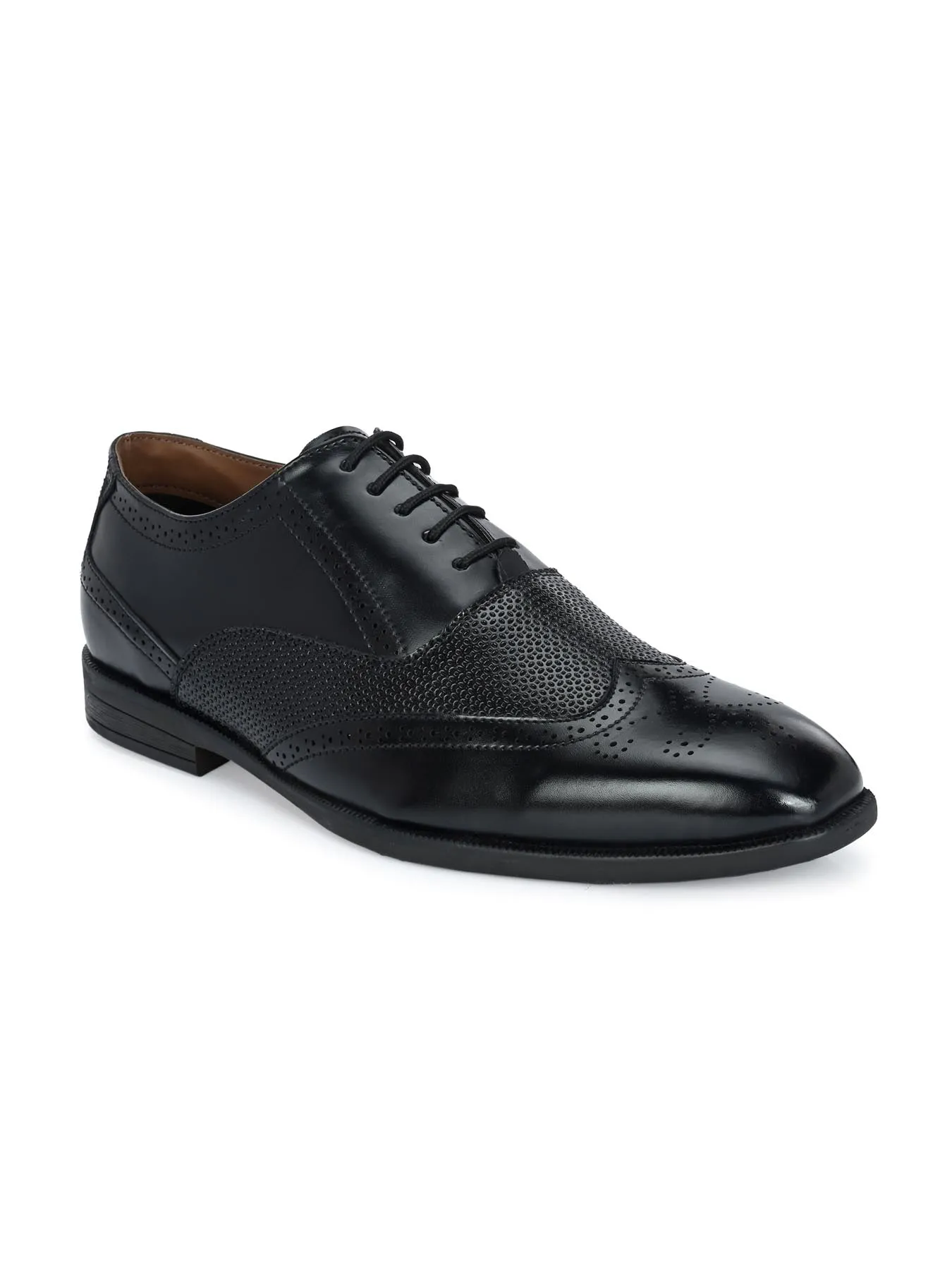 Alberto Torresi Black Formal 594 Brogue Shoes