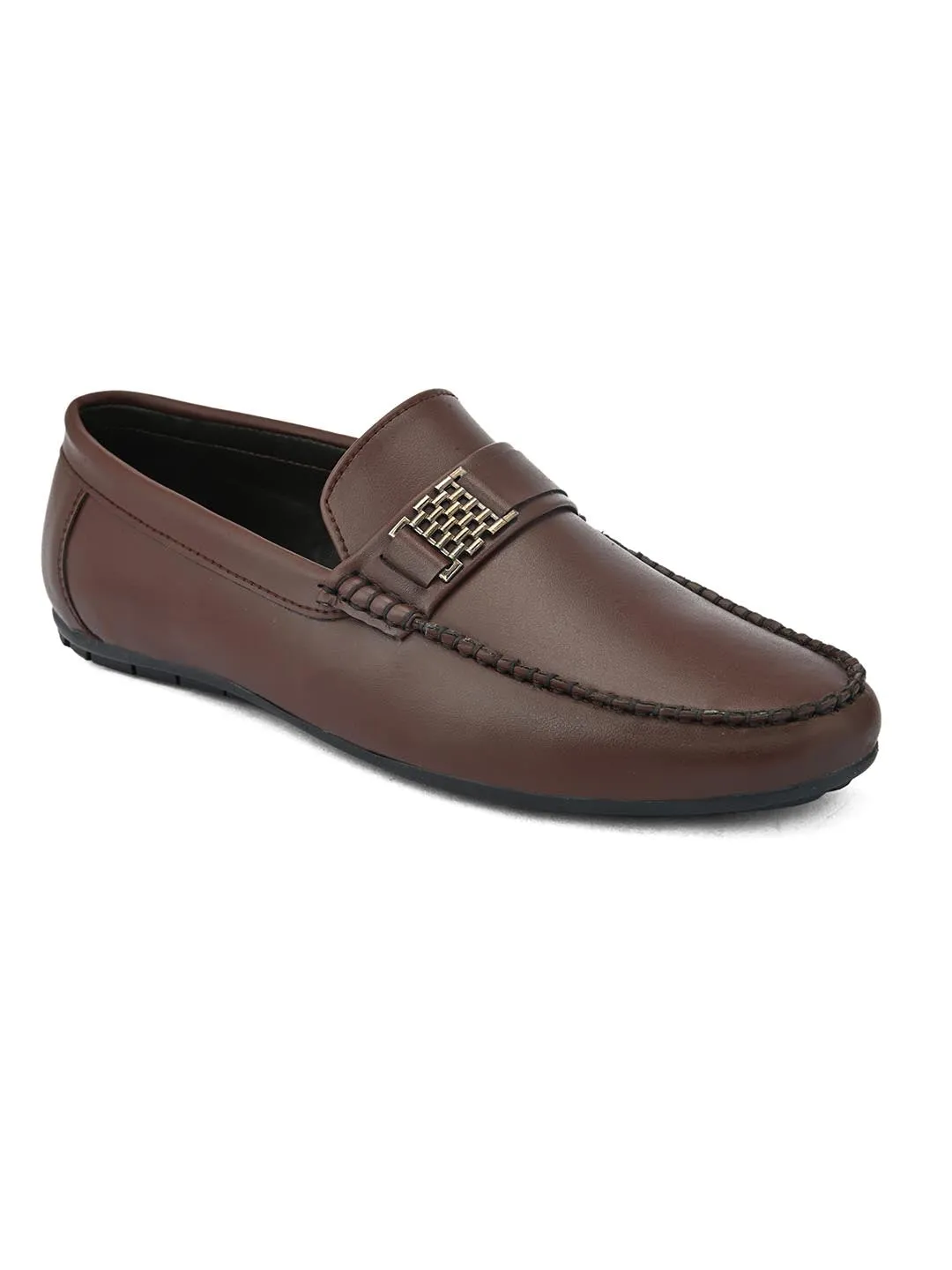 Alberto Torresi Synthetic Brown Loafers For Men