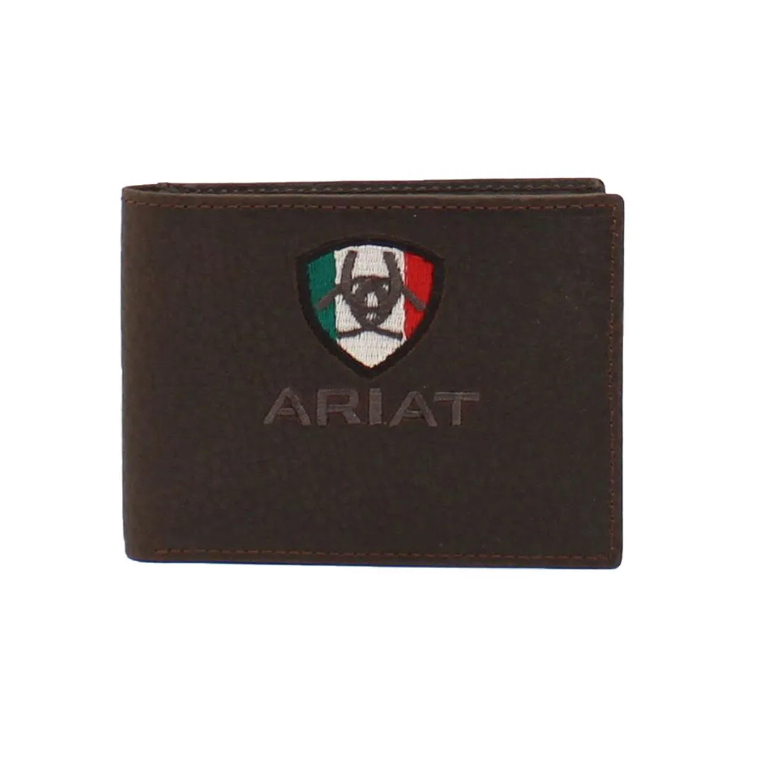 Ariat Men's Mexico Flag Logo Bifold Wallet