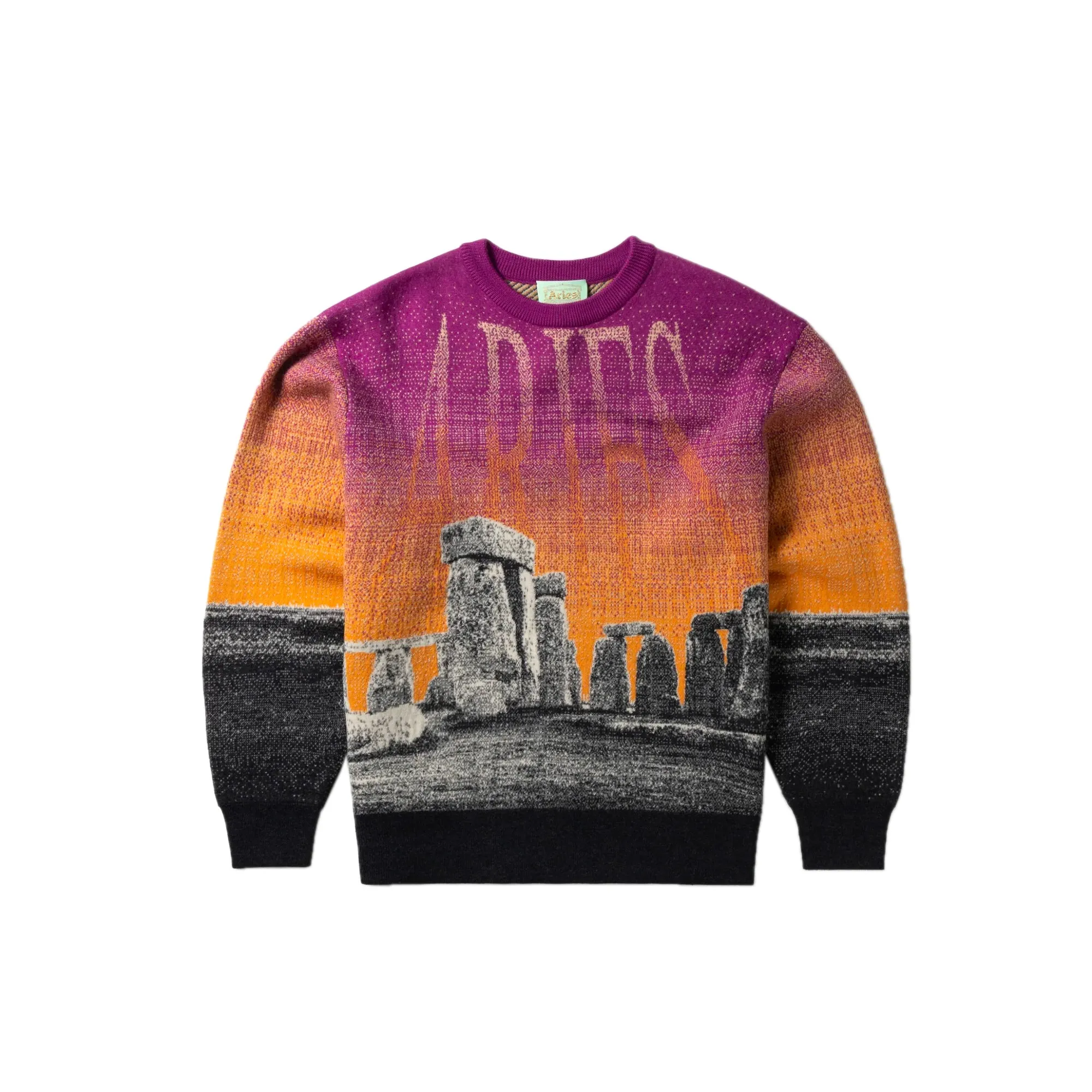 Aries Mens Henge Knit Crewneck Jumper