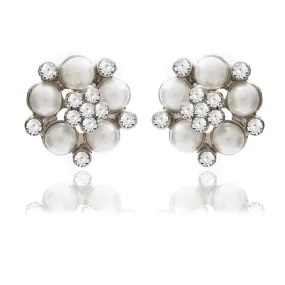 Audrey Hepburn Earrings: Vintage Style Bridal Pearl Studs