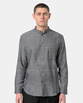 Babu Strand Collar Shirt in Dark Grey