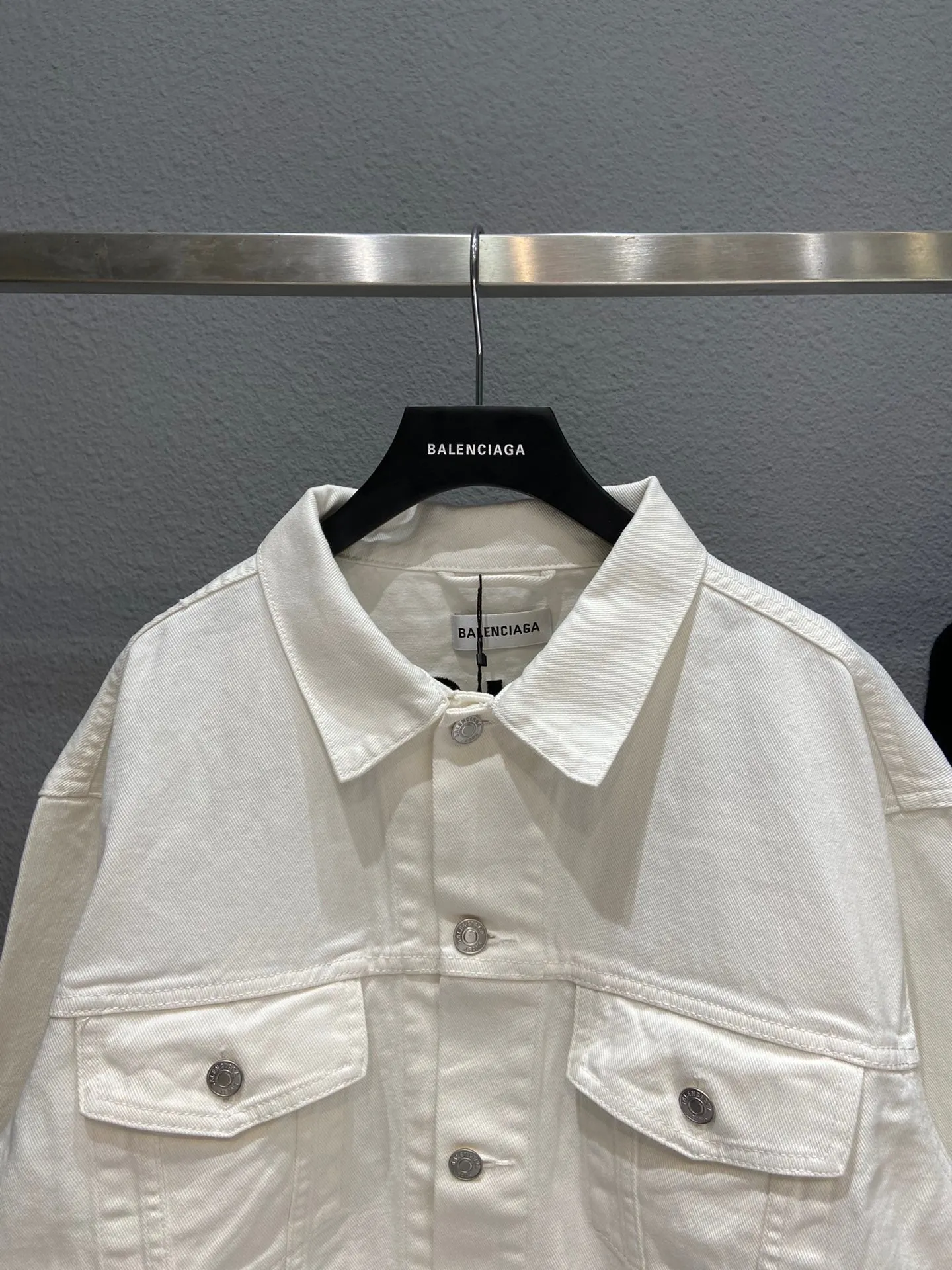 Balenciaga Embroidered Logo Jacket in white