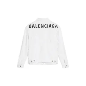 Balenciaga Embroidered Logo Jacket in white