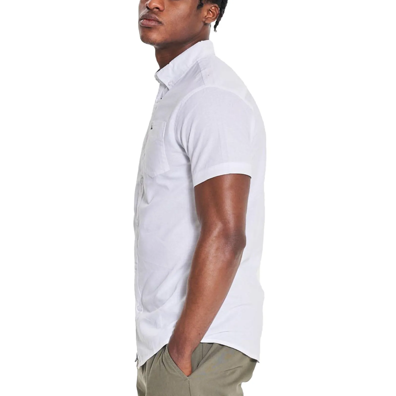 Bench Mens Bowdon Short Sleeve Button Down Collar Shirt