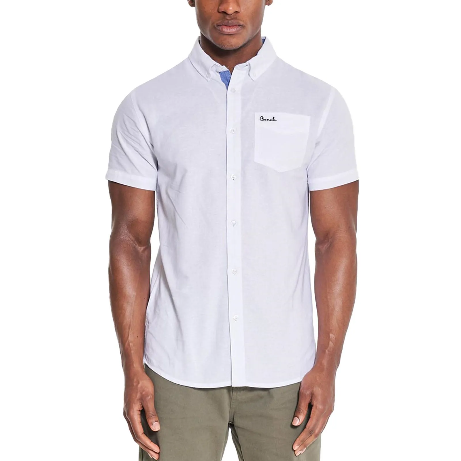 Bench Mens Bowdon Short Sleeve Button Down Collar Shirt