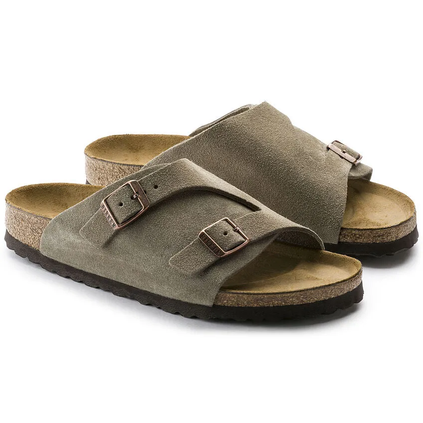 Birkenstock zurich suede leather sandal n50463 taupe