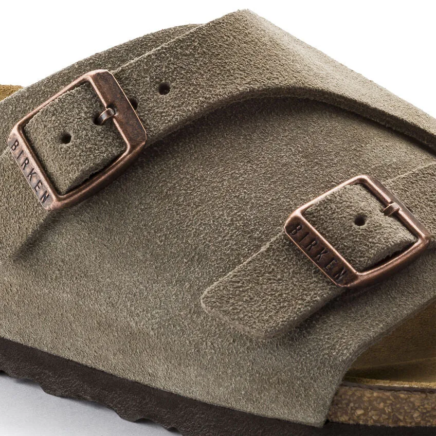 Birkenstock zurich suede leather sandal n50463 taupe