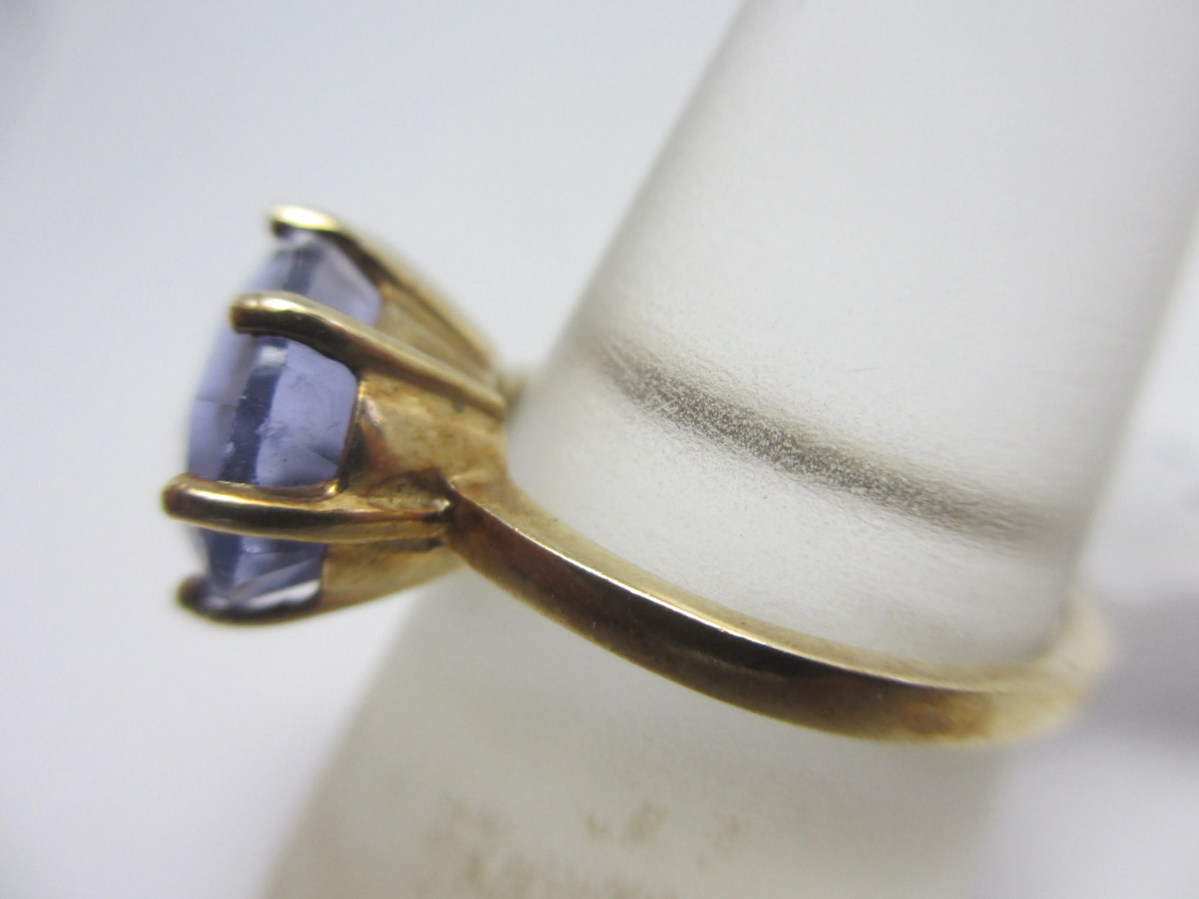 Blue Fluorite 9k Gold Ring Vintage English