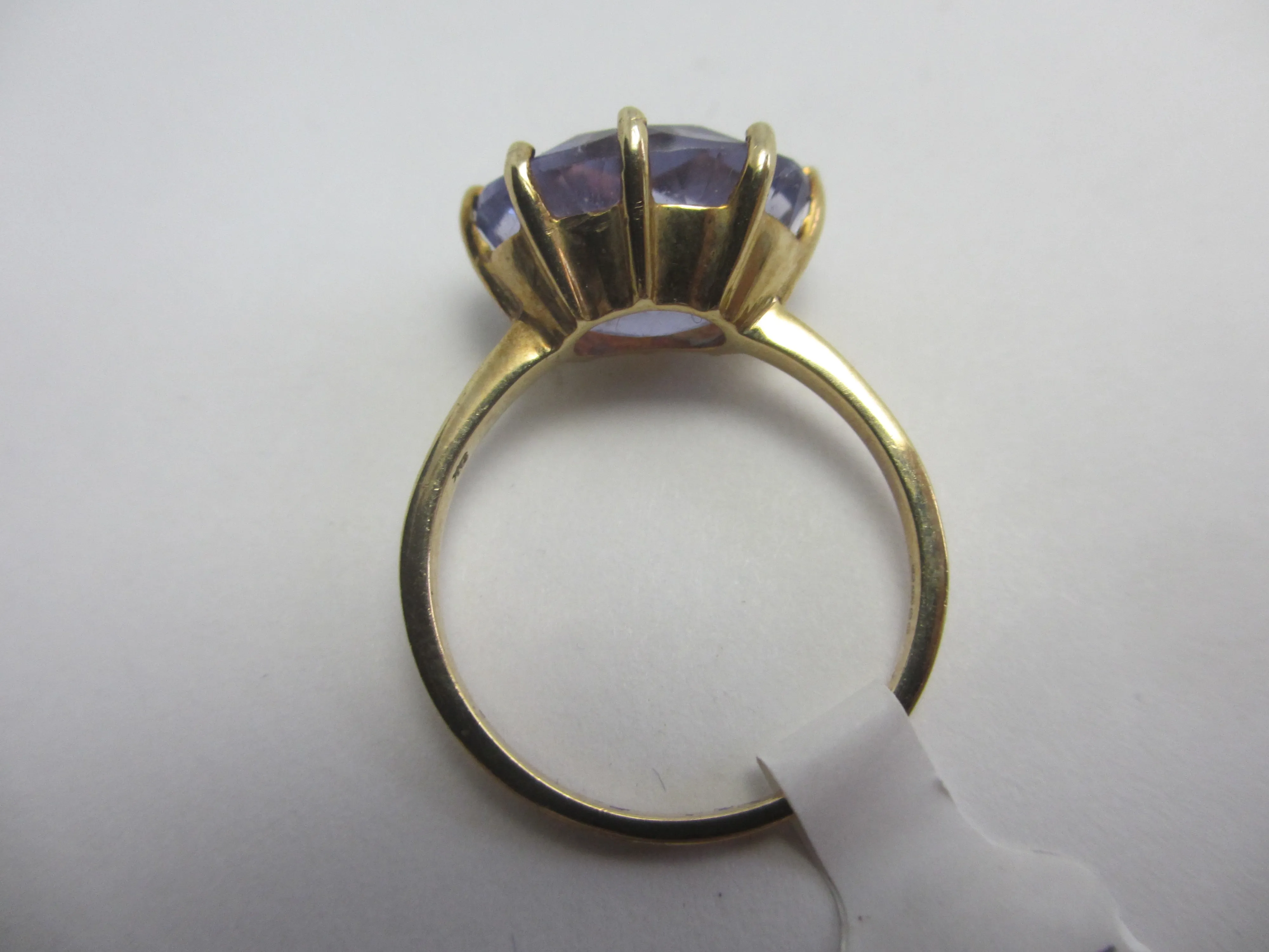 Blue Fluorite 9k Gold Ring Vintage English