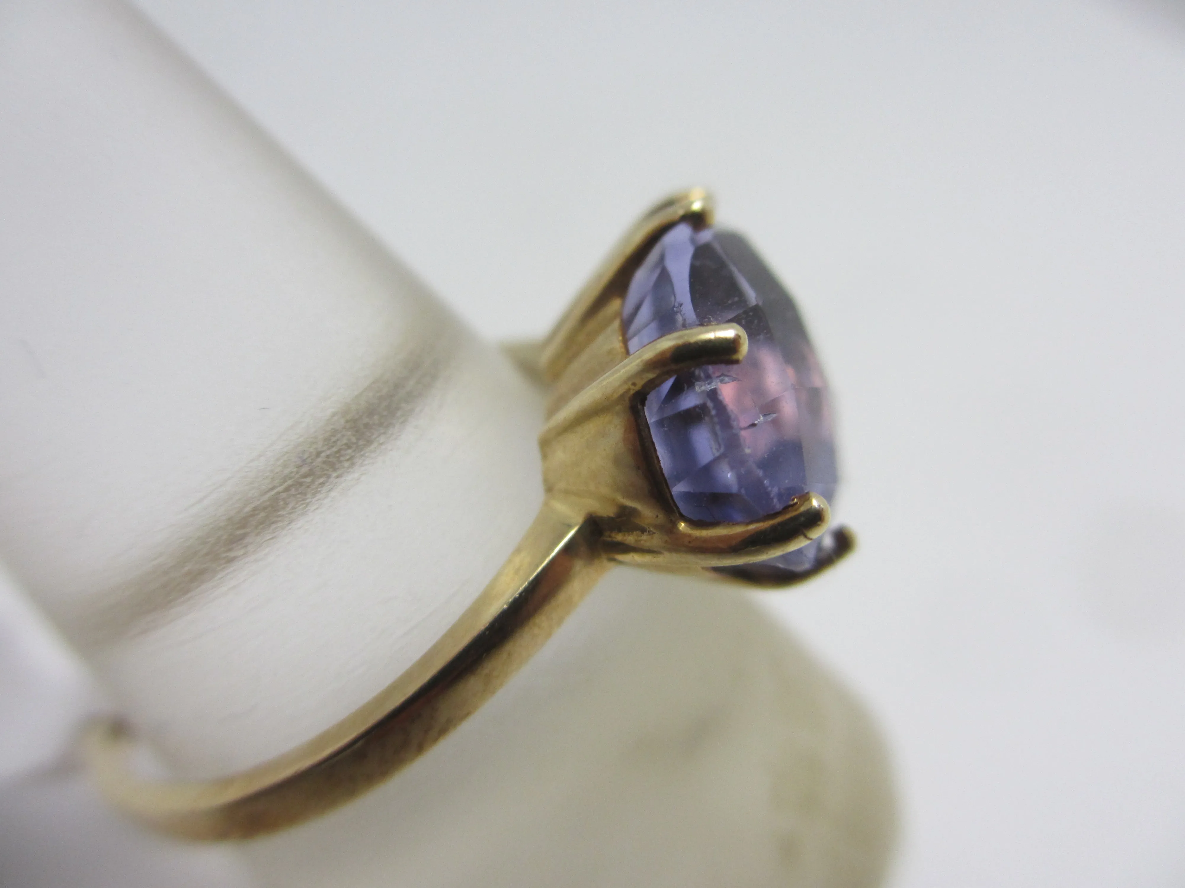 Blue Fluorite 9k Gold Ring Vintage English