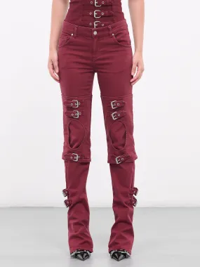 Boyfriend Buckle Jeans (4J031A-N0745-PORT-ROYALE)