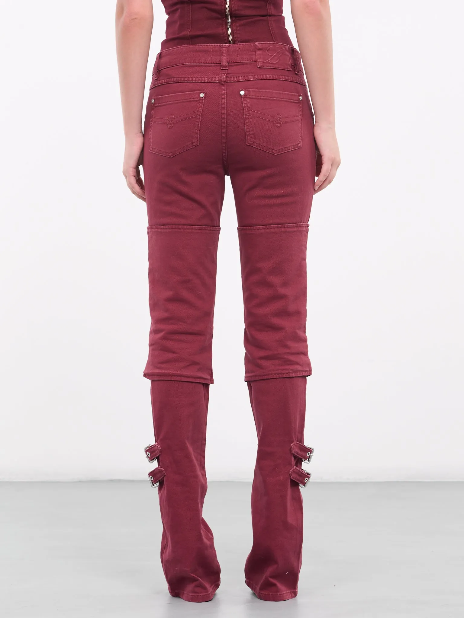 Boyfriend Buckle Jeans (4J031A-N0745-PORT-ROYALE)