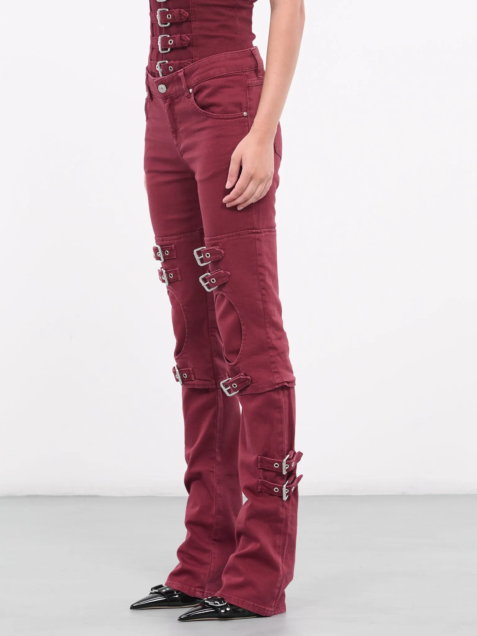 Boyfriend Buckle Jeans (4J031A-N0745-PORT-ROYALE)