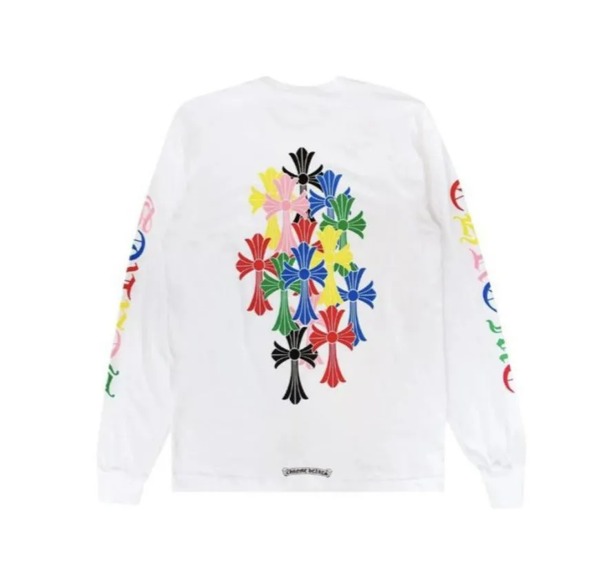 Chrome Hearts Multi Color Cross Cemetery L/S T-Shirt "White"