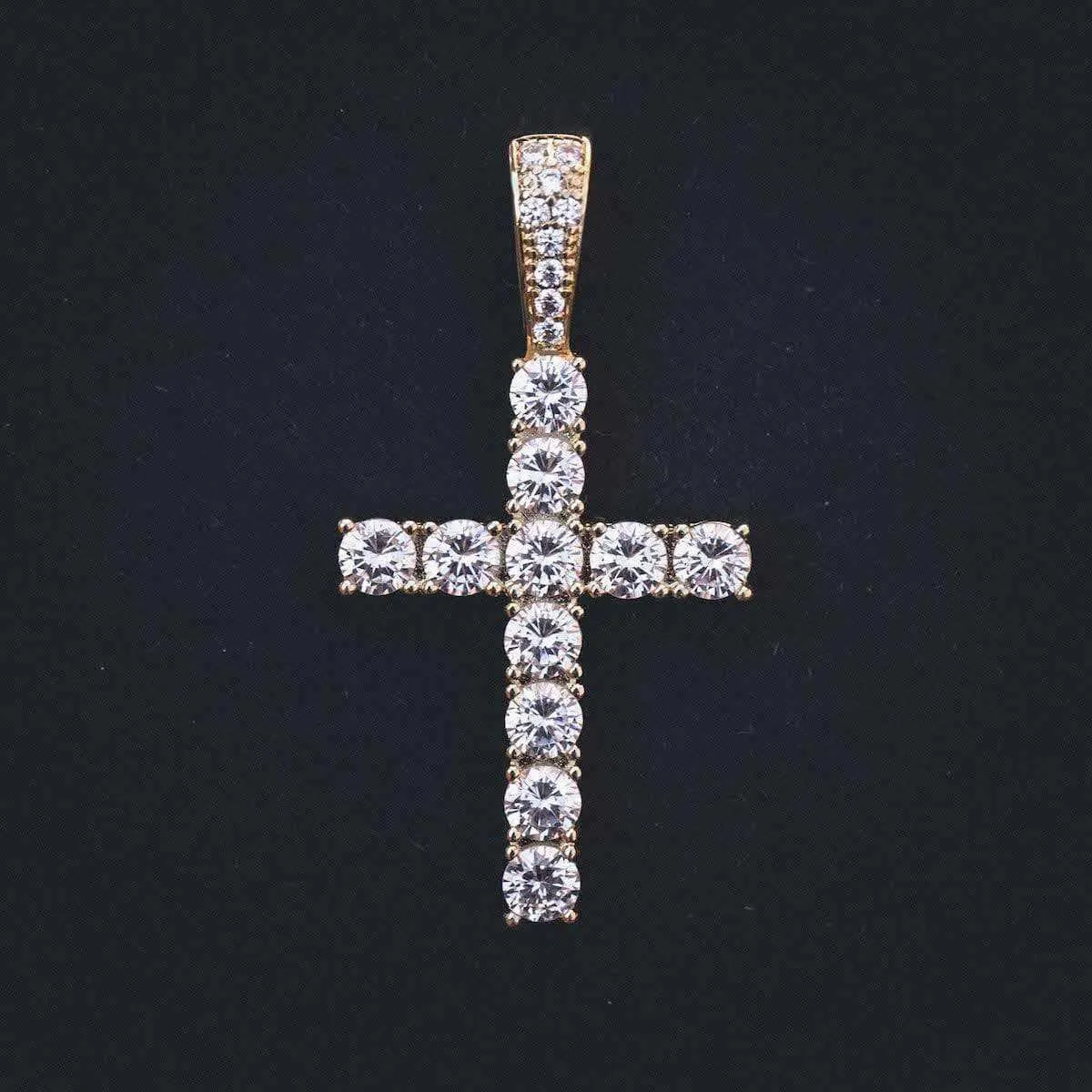 Diamond Cross in Yellow Gold