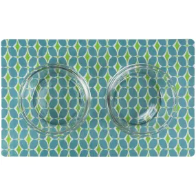 Drymate Pet Placemat, Blue/Green