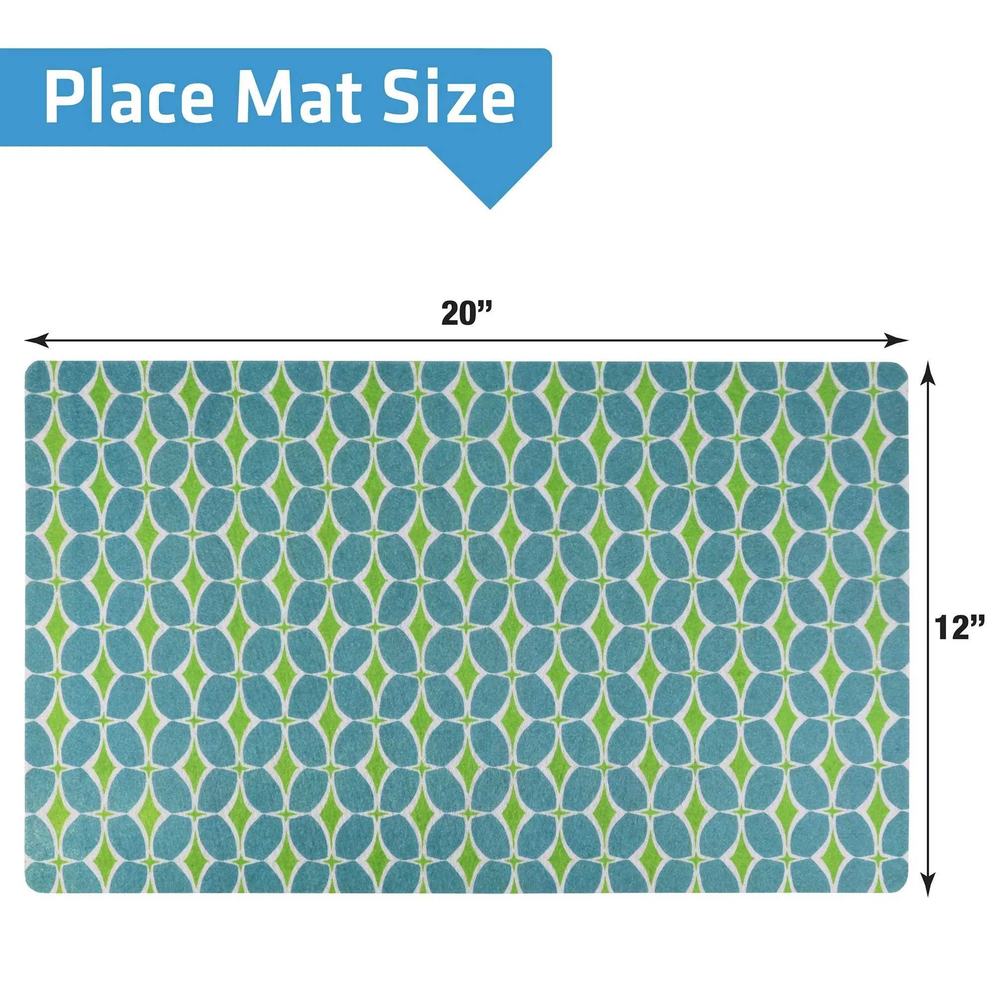 Drymate Pet Placemat, Blue/Green