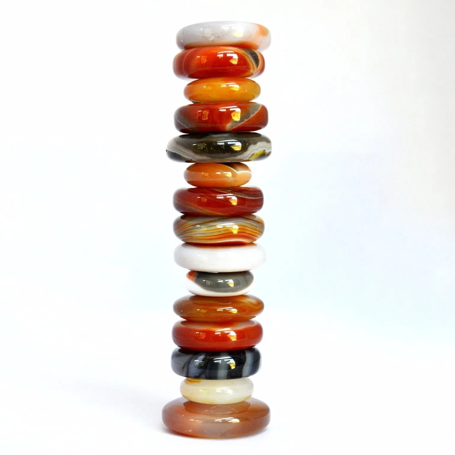 Flash of Orange Carnelian Stacking Stone