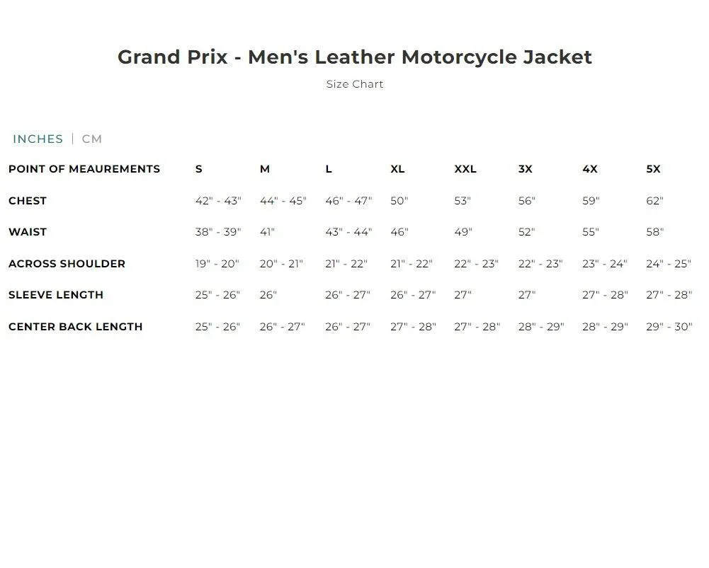 Grand Prix - Men's Leather Motorcycle Jacket