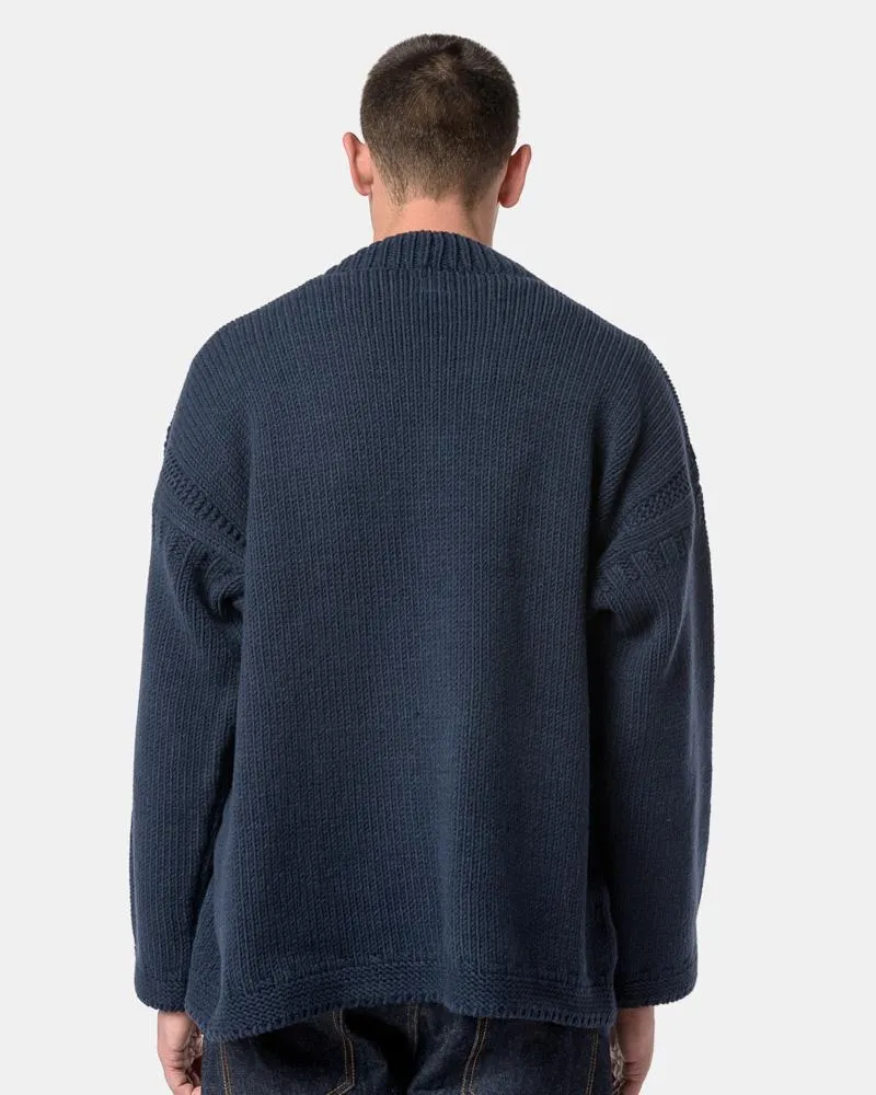 Hanten Knit Sweater in Navy