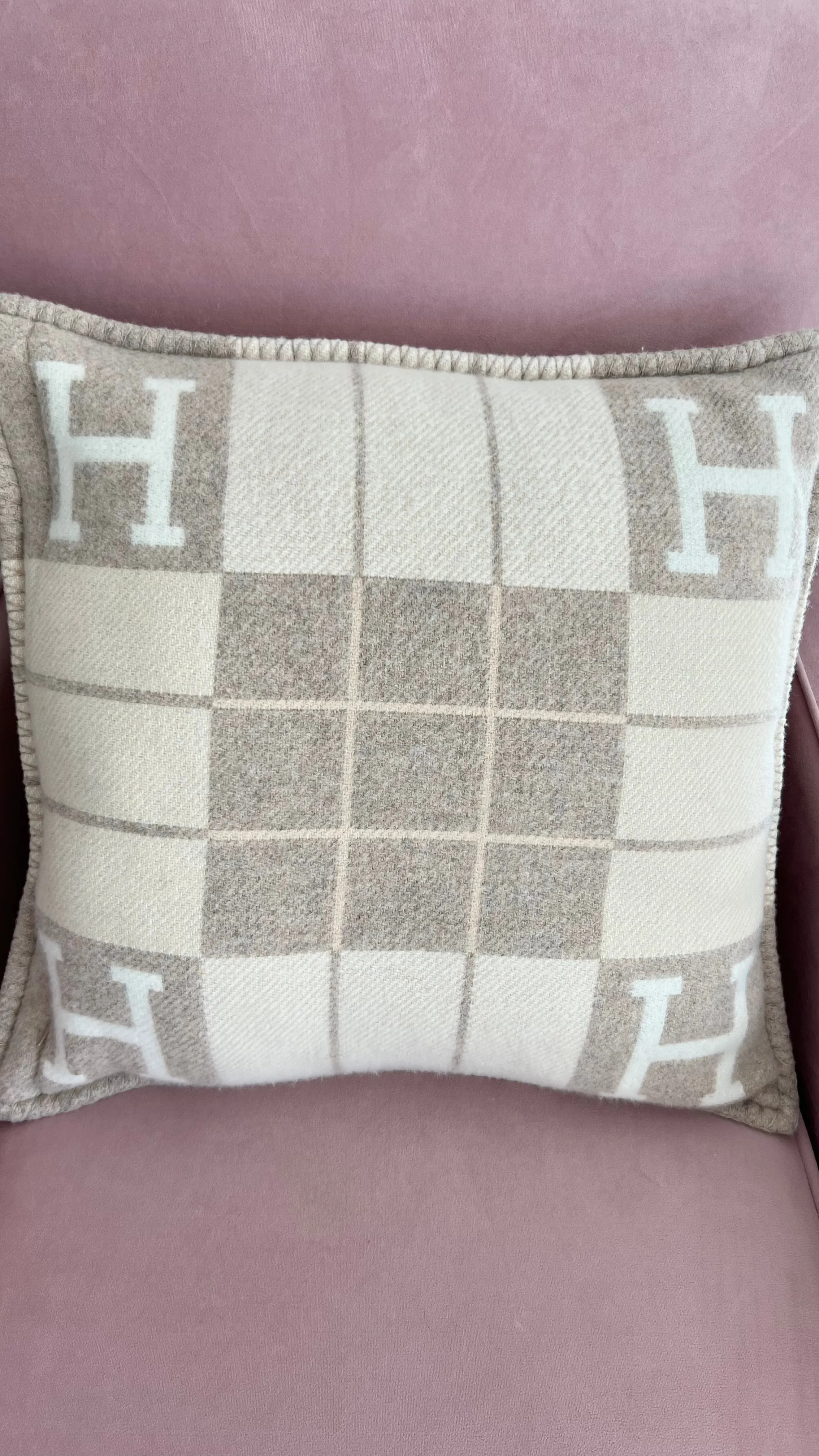 Hermes Coco Camomille Wool & Cashmere Avalon Pillow