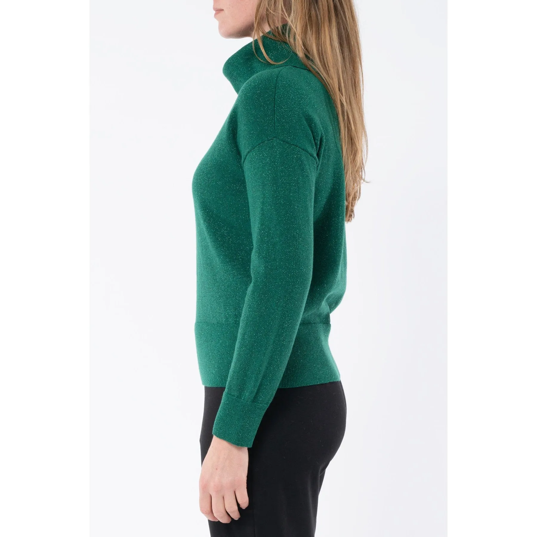 Jump Metallic Green Pullover