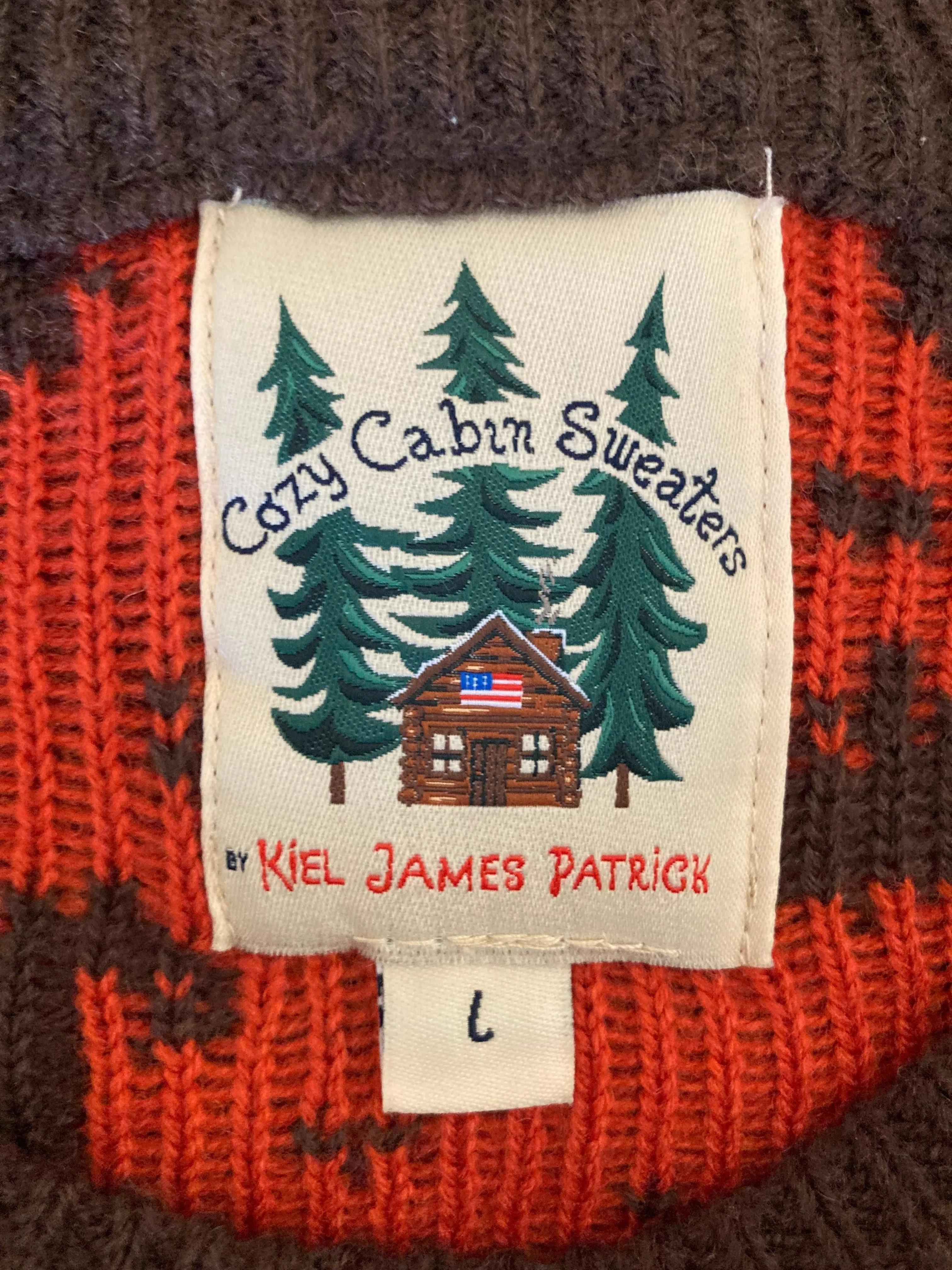 Kiel James Patrick Cozy Cabin Halloween Sweater, L