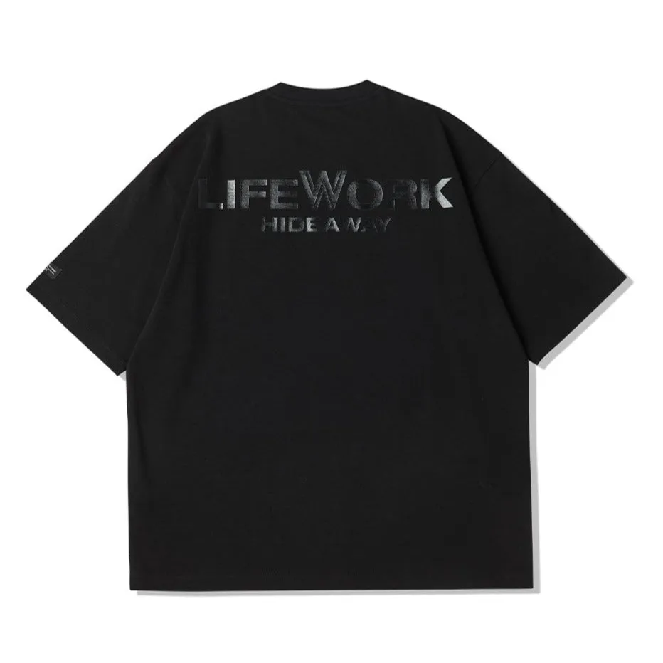 LifeWork Embroidered Chest Logo Tee Black