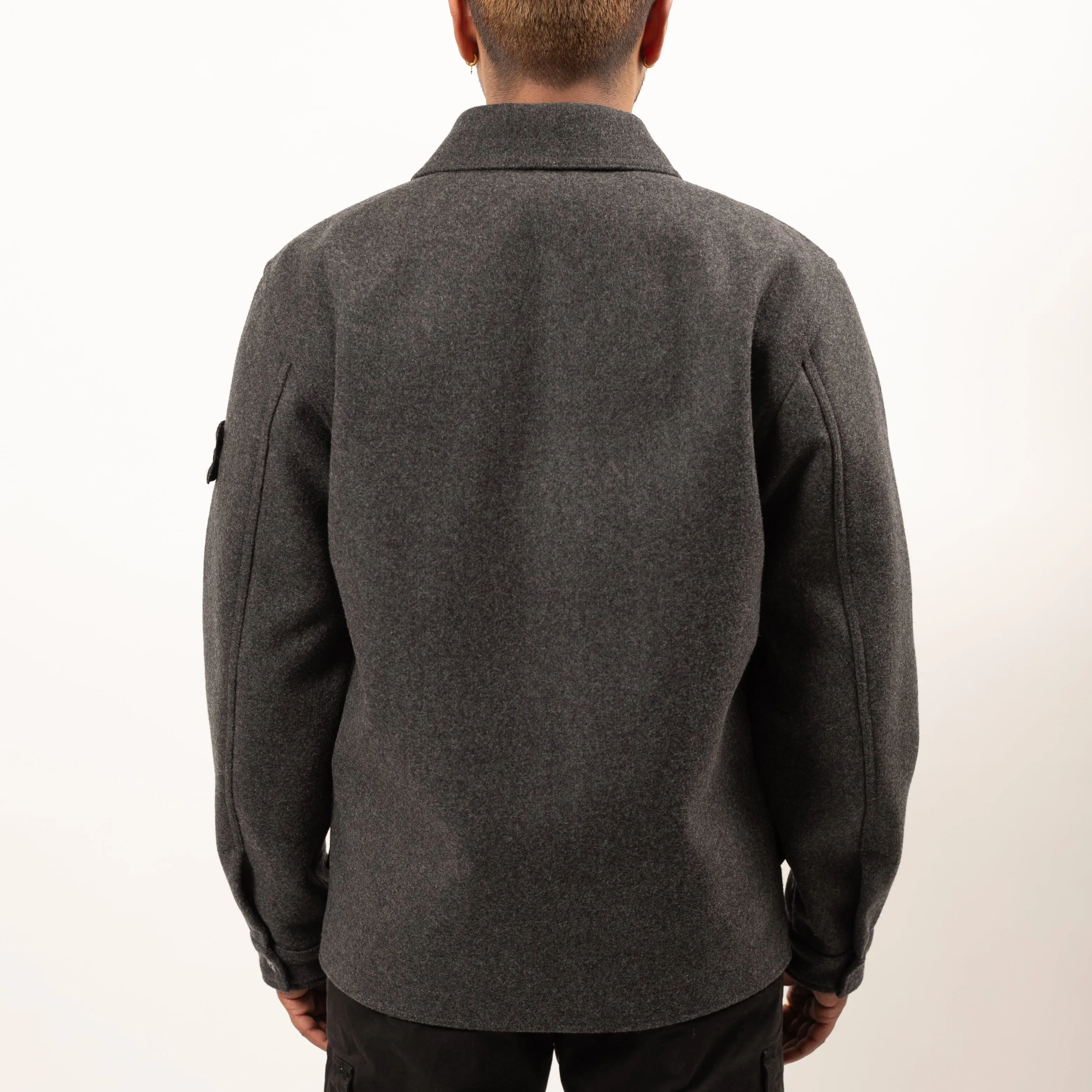 Light Outerwear Double Chest Pocket Wool - Dark Grey 6779