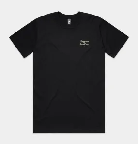 Lngsam Run Club Embroidered Logo T-Shirt in Black