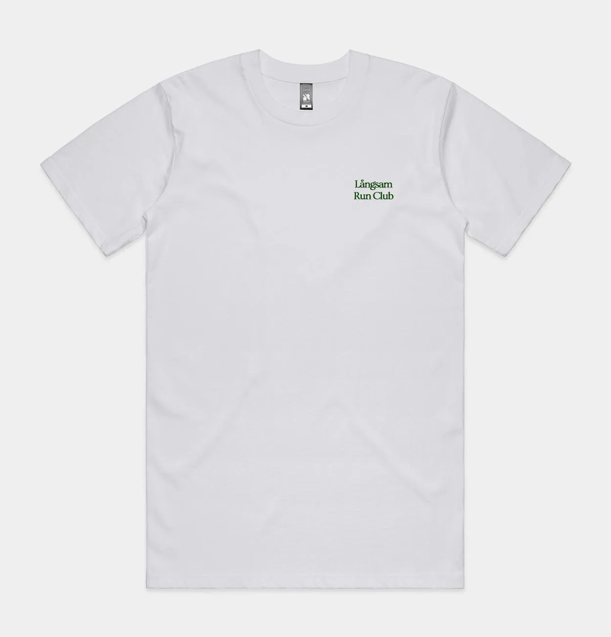 Lngsam Run Club Embroidered Logo T-Shirt in White