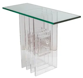 Midcentury Modern Style Glass & Lucite Console