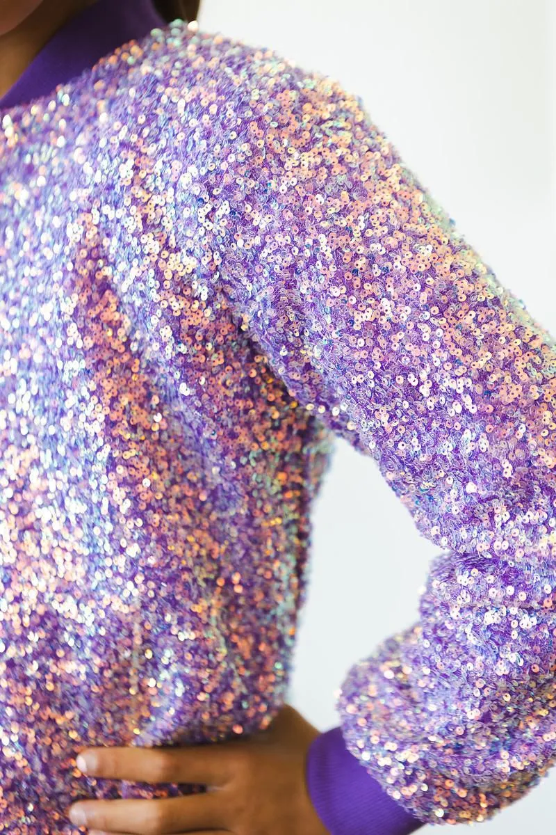 Mila & Rose Sequin Jacket - Purple