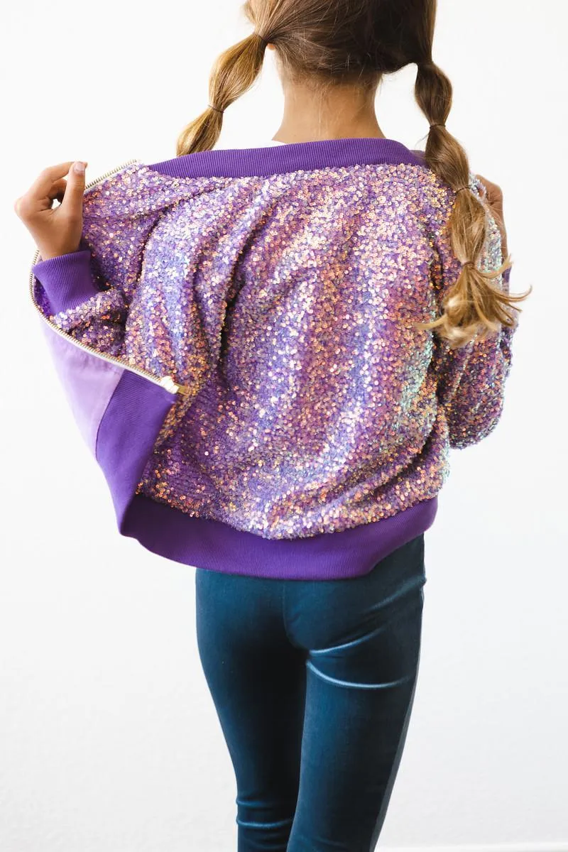 Mila & Rose Sequin Jacket - Purple