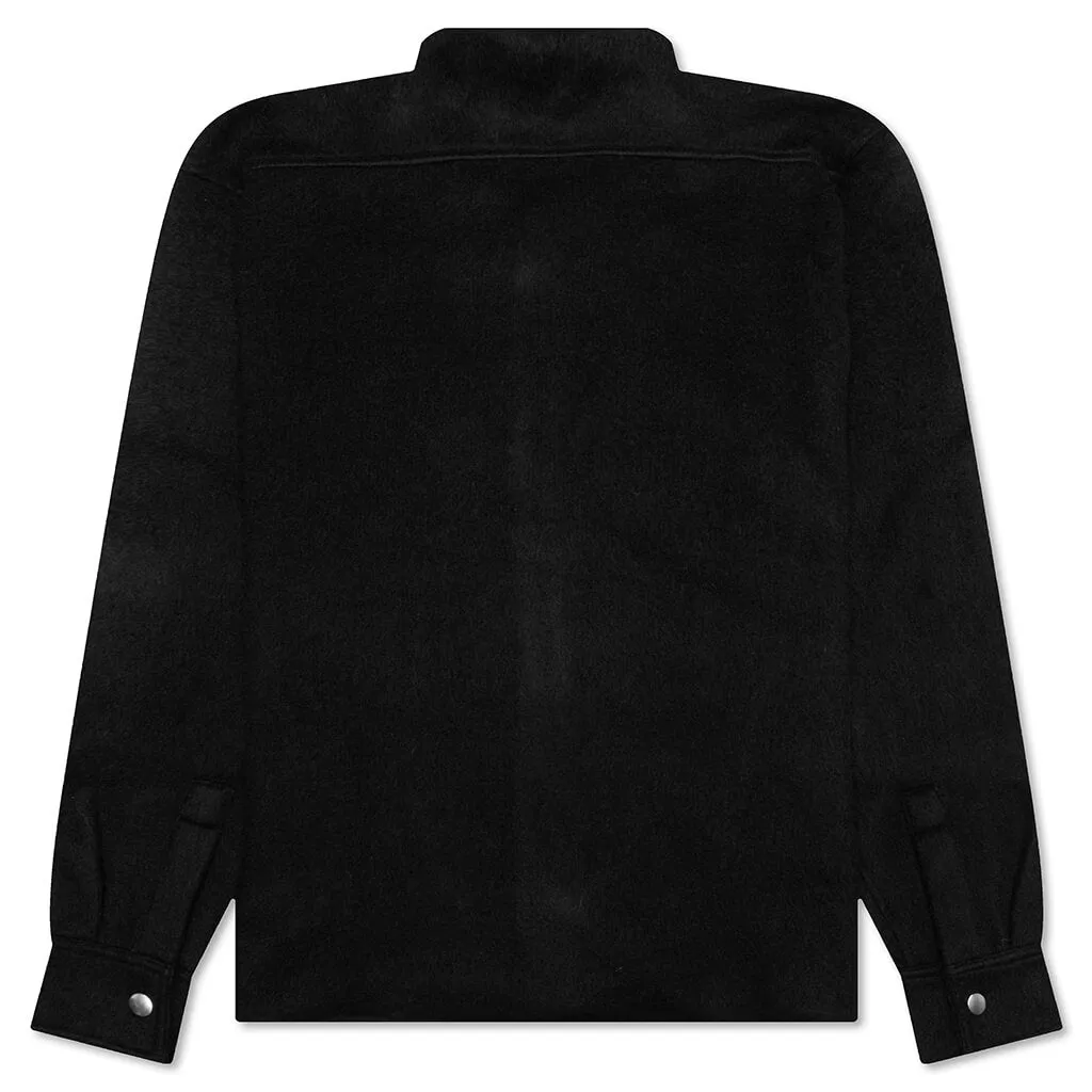 Mohair Overshirt Shirt - Black