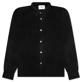 Mohair Overshirt Shirt - Black