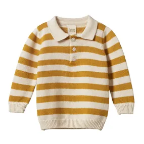 Nature Baby Grandpa Jumper - Bold Stripe Yellow